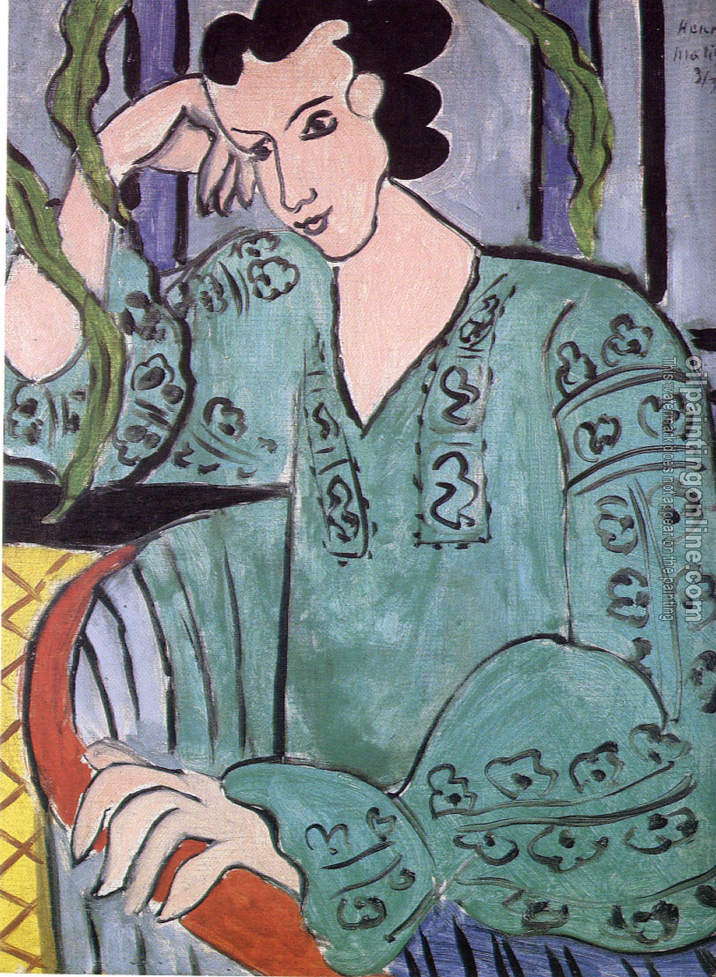 Matisse, Henri Emile Benoit - green rumanian blouse